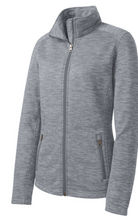 Load image into Gallery viewer, Port Authority® Ladies Digi Stripe Fleece Jacket
